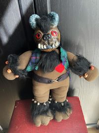 Krampi Krampus - Kopf aus Pappmach&eacute;, K&ouml;rper aus Stoff, ca. 40cm